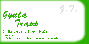 gyula trapp business card
